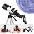 thumbnail image 2 of Telescope, 70mm Aperture 400mm AZ Mount, Fully Multi-Coated Optics, Telescopes for Adults, Telescope for Kids Beginners Astronomy Refractor Telescope Travel Scope with Tripod, Phone Adapter, Backpack, 2 of 8