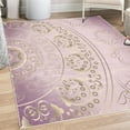 thumbnail image 1 of Mandala Decorative Rug, Vintage Cosmos Oriental Breeze Pattern Swirled Floral Leaves Art, Quality Carpet for Bedroom Dorm and Living Room, 6 Sizes, Lavender Dust, by Ambesonne, 1 of 4