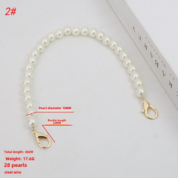 Cadena de perlas, cadena de mano, correa de hombro de perlas, bricolaje, cadena de perlas para bolso, correa de bolso de mensajero