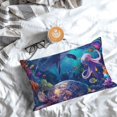 thumbnail image 5 of Pofeuu Underwater Turtle Dolphin Octopus Print Polyester Microfiber Plush Pillowcases, Super Soft and Cozy Pillow Case Covers with Envelop Closure（Pillow core not included）-20"x30", 5 of 6