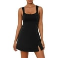 thumbnail image 2 of Wiyuqeen Athletic Dresses for Women with Built in Shorts Solid Backless Golf Tennis Dresses Scoop Neck Sleeveless Side Slit Rompers Mini Dresses, 2 of 9