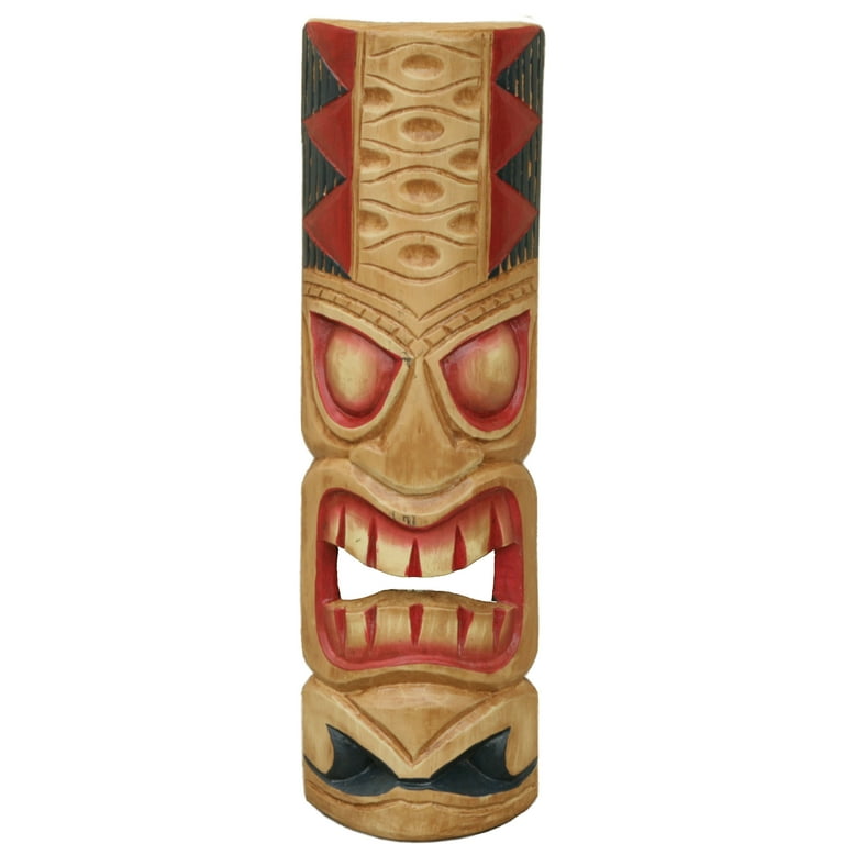 Backyard X-Scapes 20 in. Tiki Mask Classic Hawaiian Yellow Wood