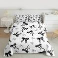 thumbnail image 2 of Homewish Black Bowknot Bowtie Full Size Comforter Sets for Girls, Princess Bow Knot Bedding Comforter Set, Black White Bedding Sets, Ultra Soft Home Decor, 2 of 8