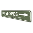 thumbnail image 4 of To Slopes Ski Resort Novelty Sign, Metal Wall Decor - 4x18 inches, 4 of 4
