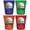 Multicolor (4-Pack), variant on Appleton Wisconsin Design B Souvenir Full Color 2 oz Round Shot Glass Blue