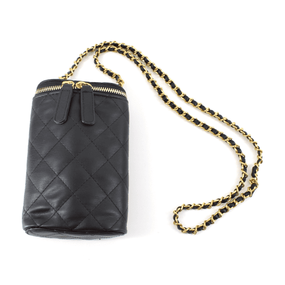 Quilted Crossbody with Chain