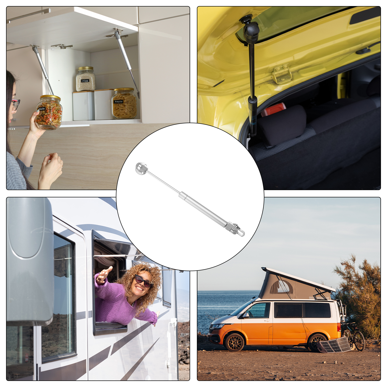 Unique Bargains Gas Struts, Spring Shocks Lift Support for RV Overhead Rear Window 11"