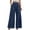 Blue1, variant on ManxiVoo Women's Wide Leg Tailored Pants High Waist Casual Dress Trousers With Pockets Modern Office L Size Black