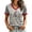 Gray, variant on Women's 9/11 25th Anniversary V-Neck T-Shirt, Short Sleeve Memorial Graphic Top Blue M