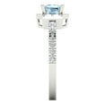thumbnail image 3 of Clara Pucci 14K White Gold 0.89ct SwissBlueTopaz Halo Ring for Women, 3 of 8