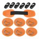 thumbnail image 1 of 6uds Parche Anillo D PVC Unique Bargains Naranja 8cm con Ganchos, 1 of 1
