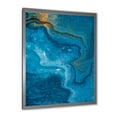 thumbnail image 2 of Designart 'Abstract Blue Marble Composition II' Modern Framed Art Print, 2 of 4