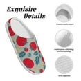thumbnail image 5 of Rateoe Tomato Print Women's Men's Cotton Knit Slippers Lightweight Memory Foam Indoor House Shoes with Anti-Skid Sole-40/41, 5 of 7