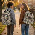 thumbnail image 3 of Aplkyhs Camo Duck Bow 17 Inch Backpack for Age 6-12 School Bag Lightweight Water Resistant Bookbag with Adjustable Straps for Elementary Travel, 3 of 7