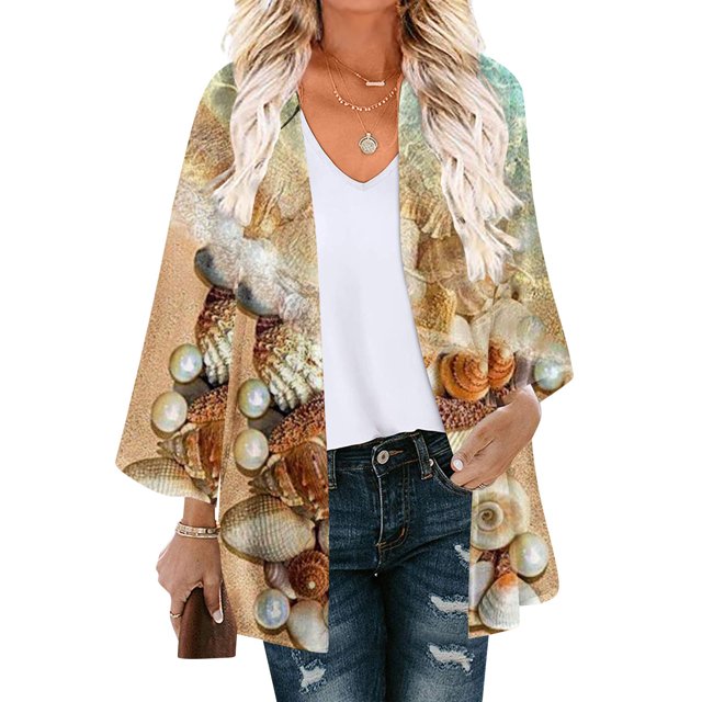 Nouveaux Hauts pour Femmes 2023 Mode Décontractée Col Rond Imprimé Blouse Manches Longues T-Shirt Grande Taille Automne Boutons Hauts Manches Longues pour Femmes
