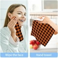 thumbnail image 7 of Halloween Buffalo Plaid Orange Washcloth 12x12in Set, 2 Pack Absorbent Cotton Towel Square Kitchen Dishes Towels, Soft Cleaning Face Hand Towel Fast Drying Wash cloth, 7 of 7