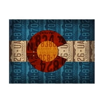Trademark Fine Art 'Colorado State Flag License Plates' Canvas Art by Design Turnpike