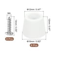 thumbnail image 2 of Uxcell  8Pcs Rubber Bumper Feet, 12mm H x 16mm W Round Pads with Washer & Screws, 2 of 6