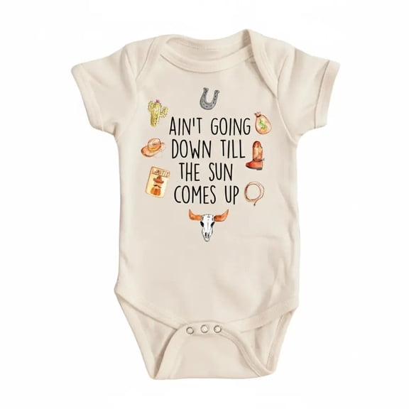 Cowboy Sleeping Newborn Baby Bodysuit