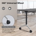 thumbnail image 4 of Conference Table 6ft,Folding Conference Room Table on Wheels,Mobile Flip Top Training Tables for Office,Meeting(8,Grey,71" D X 19.6" W X 29.5" H), 4 of 7