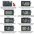 thumbnail image 4 of Small Digital Clock，Portable Travel Clock，Classroom Bedroom Bathroom Glass Car Motorcycle Dashboard Mini Clock Battery Operated Self Adhesive (1, Black),Blue, 4 of 4