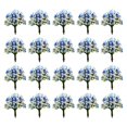 thumbnail image 1 of lionlar 20 Pieces 1/100 Miniature Tree, Miniature Plant Bonsai Static Model for Dioramas Blue White, 1 of 8