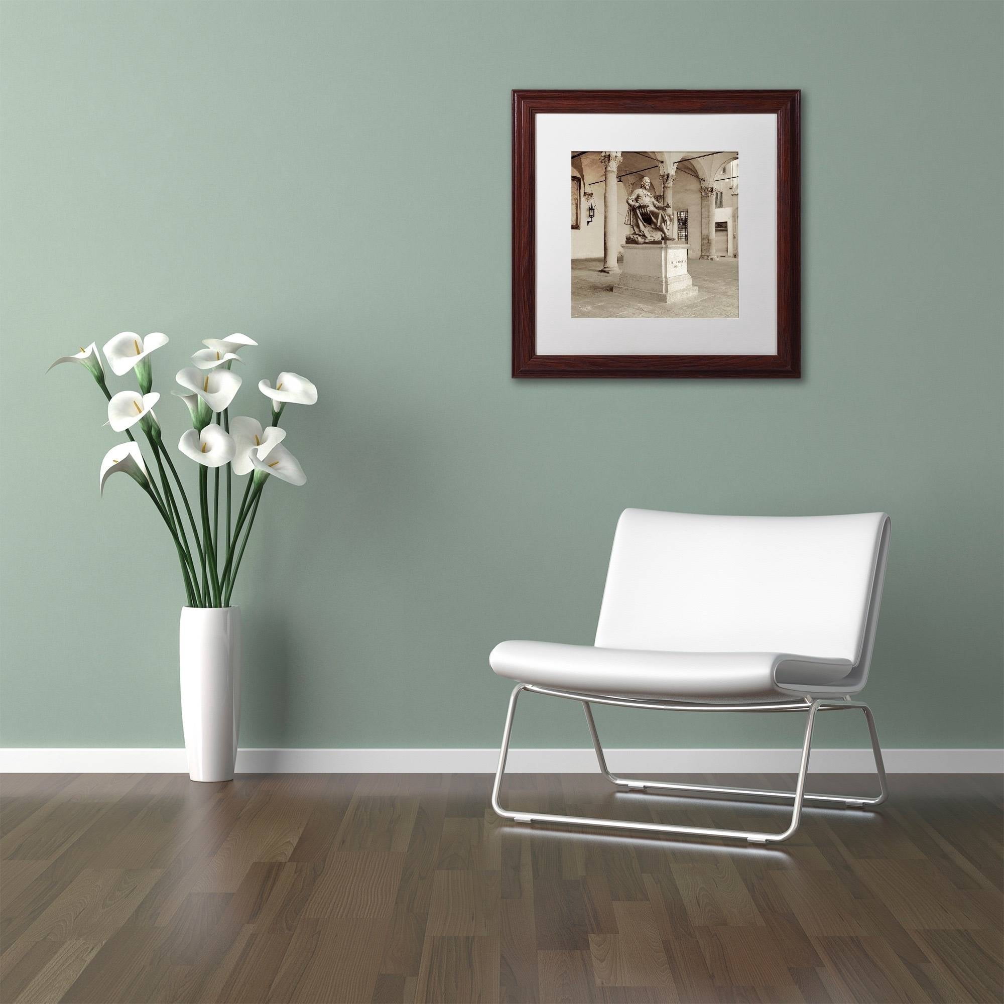 Trademark Fine Art "Lucca II" Canvas Art by Alan Blaustein, White Matte, Wood Frame