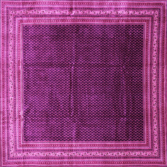 Ahgly Company Indoor Square Persian Pink Traditional Area Rugs, 4' Square