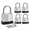 5 Pack Short, variant on Keyed Padlocks Laminated Steel Padlock Alike Locks With Same Keys Long Shackle Pe Plastic Hoop This Pad Lock Materials 10 Pack