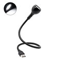 thumbnail image 1 of maskred USB Reading Lamp Flexible Hose Clip Light Eye Protection White Black, 1 of 6