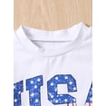 thumbnail image 4 of Coduop Infant Baby Independence Day Outfit Short Sleeve T-Shirt and Shorts 2Pcs Set for 4th of July, 4 of 8