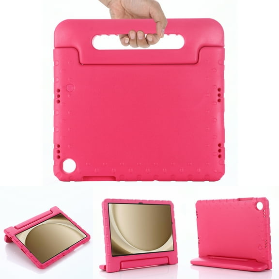 ELEHOLD Rugged Stand Case for Samsung Galaxy Tab A9 Kids Friendly EVA Full Body Protective Handle Grip Kickstand Shockproof Case for Samsung Galaxy Tab A9 8.7" 2023,Rose