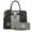 Silver/Black, variant on Women Handbags Purses Two Tone Satchel Bags Top Handle Shoulder Bags Work Tote with Matching Wallet