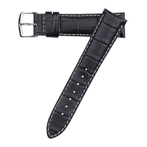 Hadley-Roma Men's 18mm Leather Watch Strap, Color:Black (Model: MSM834RA-180)