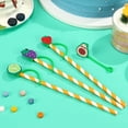 thumbnail image 5 of Ensemble de 10 Couvre-Pailles en Silicone en Forme de Plante Fruitière, Capuchon de Couvercle de Paille, Ensemble de Bouchons Anti-Poussière de 8 mm pour Boire, Réutilisables et Anti-Déversement, Embouts de Paille, Ensemble de Butée Dessin Animé, Accessoires de Tasse, 5 of 5