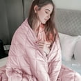 thumbnail image 2 of Costway 25lbs Heavy Weighted Blanket 3 Piece Set w/Hot & Cold Duvet Covers 60''x80''Pink, 2 of 9