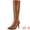 Brown, variant on DARING DIVA Women's Stylish Stiletto Heels Knee High Boots with Pointed Toe Black 9.5