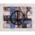 thumbnail image 2 of Wiley, Marta 32x26 Gold Ornate Wood Framed with Double Matting Museum Art Print Titled - PEACE Blue, 2 of 4