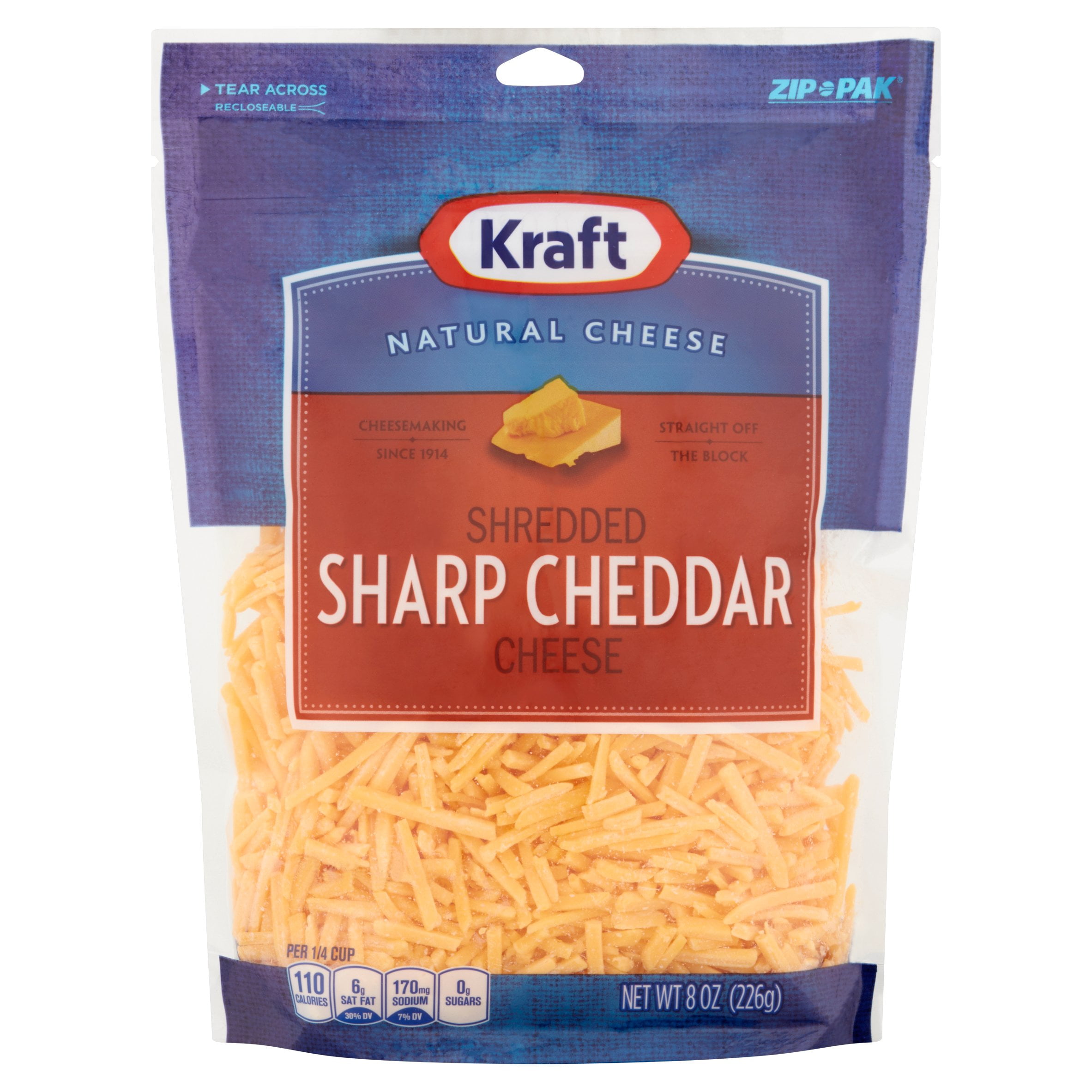 Kraft Natural Cheese Shredded Sharp Cheddar Cheese, 8 oz by Kraft Heinz Foods Company