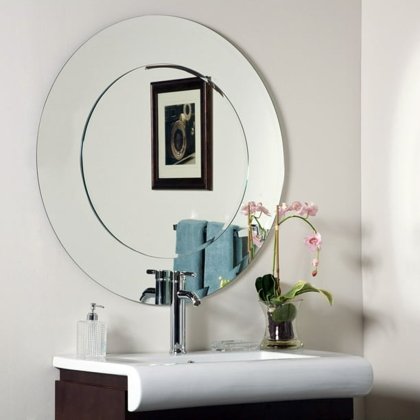 Oriana Round Modern Bathroom Mirror - Walmart.com
