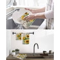 thumbnail image 5 of Sunflower Kitchen Dish Towels for Drying Dishes Set of 2, Yellow Floral Farmhouse Botanical Vintage Art Waffle Weave Microfiber Hand Tea Bathroom Towels Quick Dry & Absorbent Towel 12x12, 5 of 7