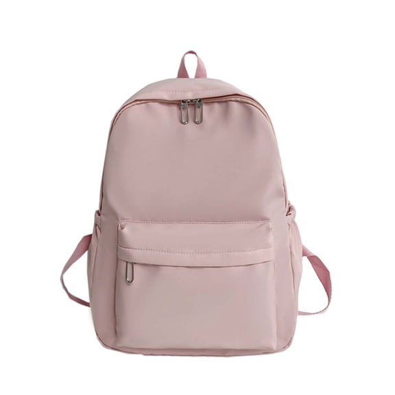 Conairie Large Capacity Travel Backpack for Men Women Solid Color Outdoor Daypack for High School Students Pink One Size