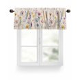 thumbnail image 6 of Pastoral Flower Leaf Plant Valances for Windows,Kitchen Valance Rod Pocket Short Curtain,Wildflower Retro Linen Valance Curtain Window Valances for Bedroom Living Room 60"x18", 6 of 9