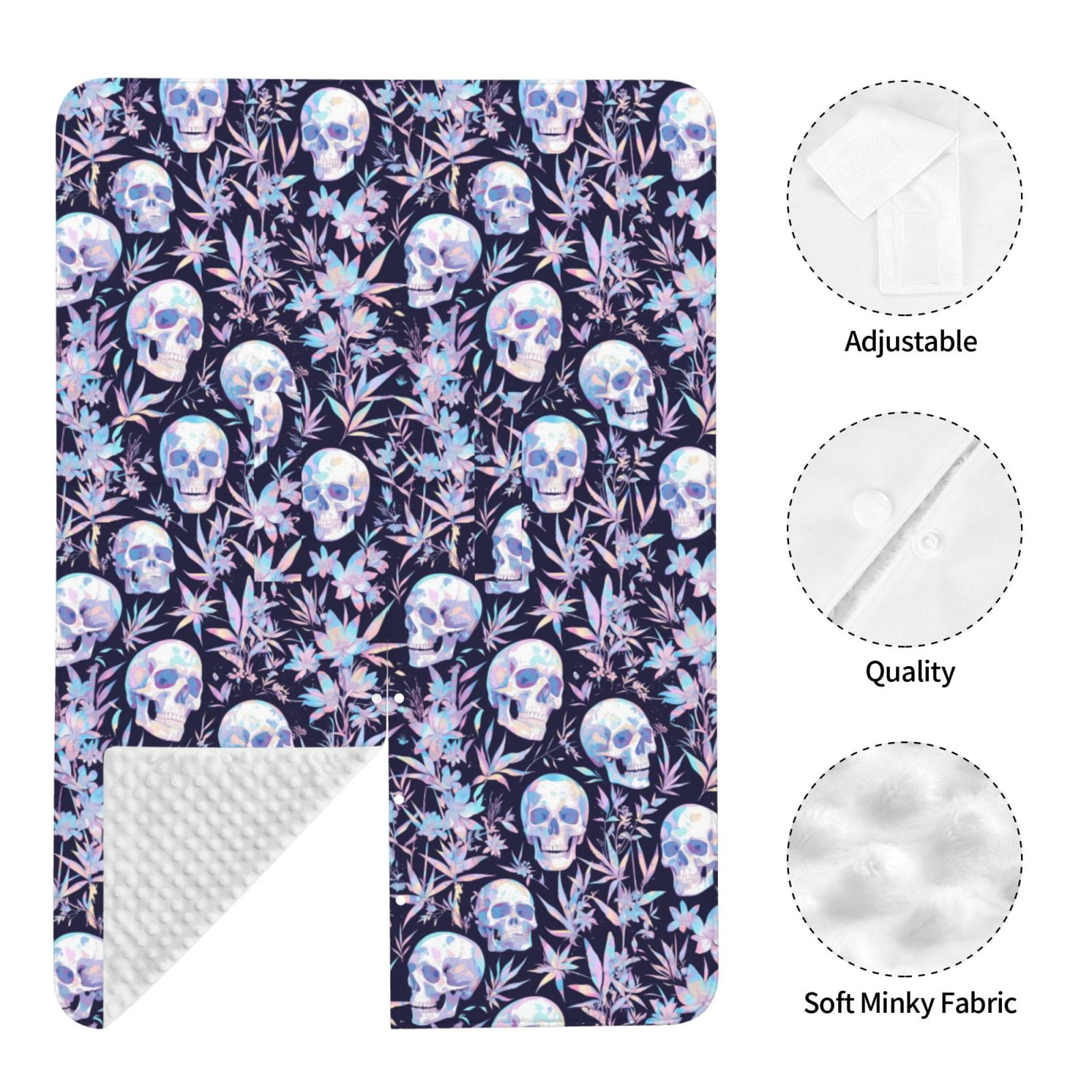 Naloa Skull flower crystal Baby Car Seat Cover, Breathable Baby Carrier Cover, Multiuse Baby Carrier Cover & Nursing Breastfeeding Cover