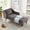 Gray|59 in, variant on Aukfa 58" Velvet Chaise Lounge Indoor Upholstered Sofa w/ Pillow for Living Room Bedroom, Orange