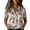 Beige, variant on QASIEATN Women's Retro Shirt Women's Satin Printed Short Sleeved Shirt Vacation Style Shirt