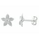 thumbnail image 1 of Aretes de Flor Plumeria Hawaiana para Adolescentes en Plata Esterlina, 1 of 1
