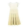 thumbnail image 4 of Tdoqot Girls Gradient Dresses- Short Sleeve Casual Fashion Flowly Kids Suumer Dress Gold Size 8, 4 of 5