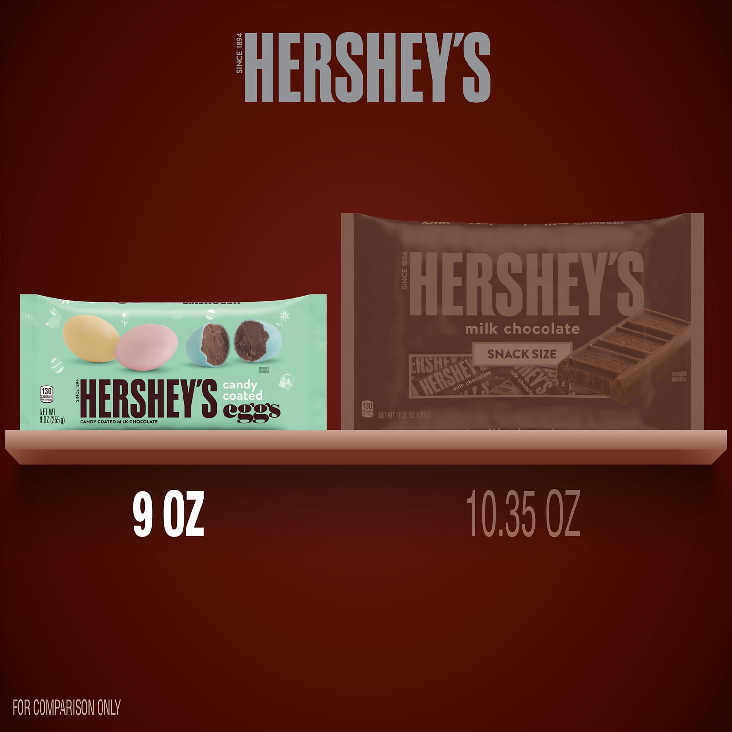 (3 pack) HERSHEY'S Candy Coated Milk Chocolate Eggs, Easter Candy Bag, 9 oz