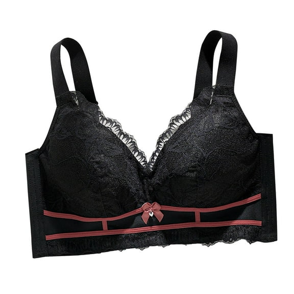 Snzhen Women's Plus Size Ultra-Thin Bras Solid Color Breast Collection Sagging Daily Bra